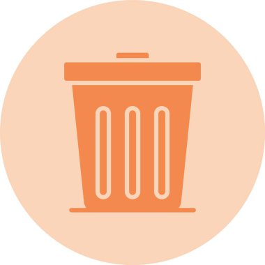 Çöp Kabartma Çemberi Gradyan Simgesi