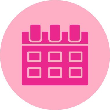 Takvim Kabartma Çemberi Gradyan Simgesi