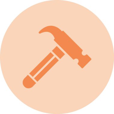 Çekiç Kabartma Çemberi Gradyan Simgesi