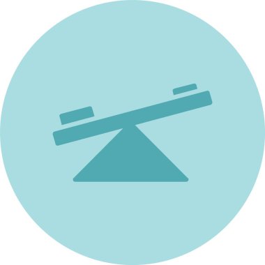 Tahterevalli Kabartma Çemberi Gradyan Simgesi