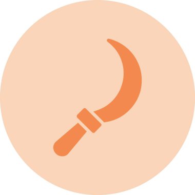 Orak Kabartma Çemberi Gradyan Simgesi