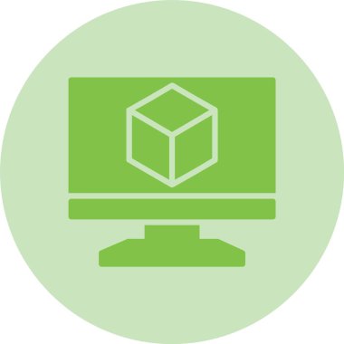 3d Glyph Çember Gradyan Simgesi