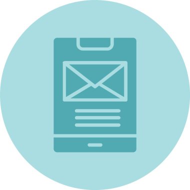 E- posta Kabartma Çemberi Gradyan Simgesi