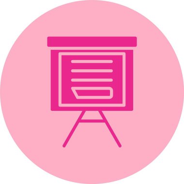 Tebeşir Tahtası Kabartma Çemberi Gradyan Simgesi