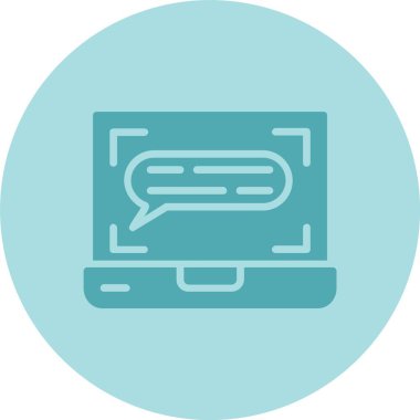 İleti Kabartma Çemberi Gradyan Simgesi