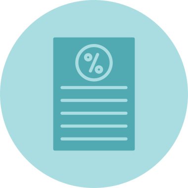 Glyph Çember Gradyan Simgesi Yüzdesi