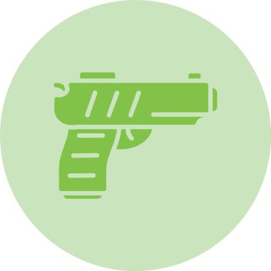 Silah Kabartma Çemberi Gradyan Simgesi