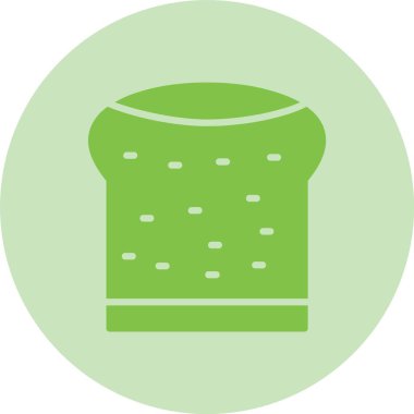 Düz Ekmek Kabartma Çemberi Gradyan Simgesi