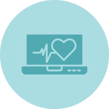 Kalp Atışı Kabartma Çemberi Gradyan Simgesi