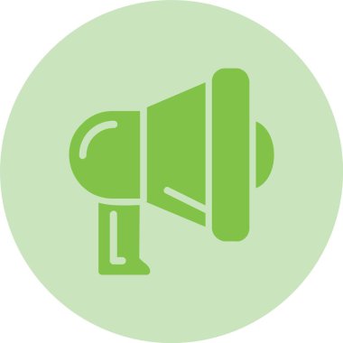 Megafon Çember Gradyan Simgesi