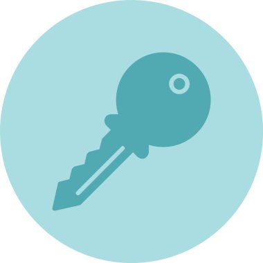 Anahtar Kabartma Çemberi Gradyan Simgesi