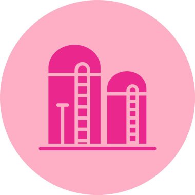 Silo Kabartma Çemberi Gradyan Simgesi