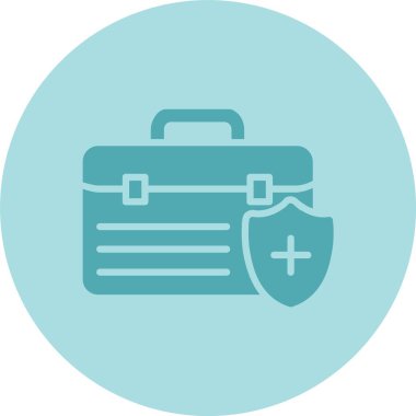 Tıbbi Sigorta Kabartma Çemberi Gradyan Simgesi