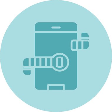 Solucan Kabartma Çemberi Gradyan Simgesi