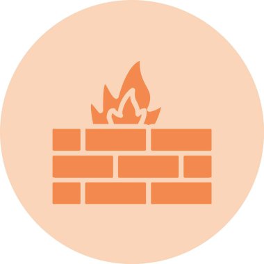 Alev Kabartma Çemberi Gradyan Simgesi