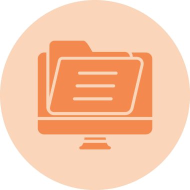 Dosya Kabartma Çemberi Gradyan Simgesi