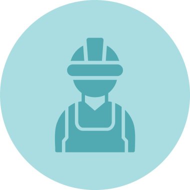 İşçi Kabartma Çemberi Gradyan Simgesi