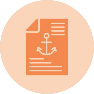 Anchor Metni Kabartma Çemberi Gradyan Simgesi