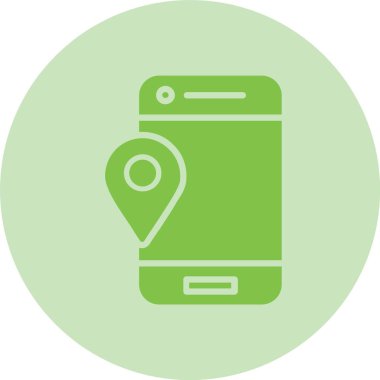 Gps Kabartma Çemberi Gradyan Simgesi