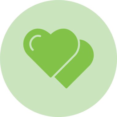 Kalp Kabartma Çemberi Gradyan Simgesi