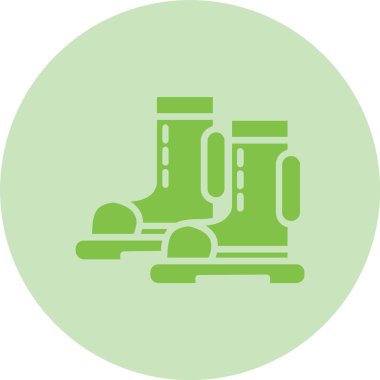 Astronot Çizmeleri Kabartma Çemberi Gradyan Simgesi