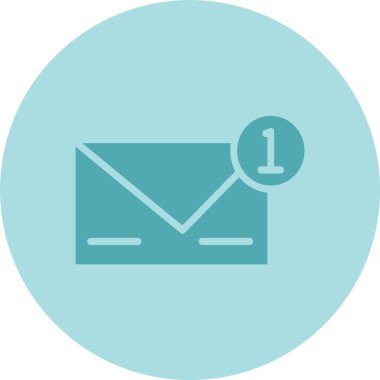 Gelen Kutusu Kabartma Çemberi Gradyan Simgesi