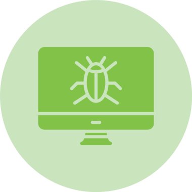 Virüs Kabartma Çemberi Gradyan Simgesi