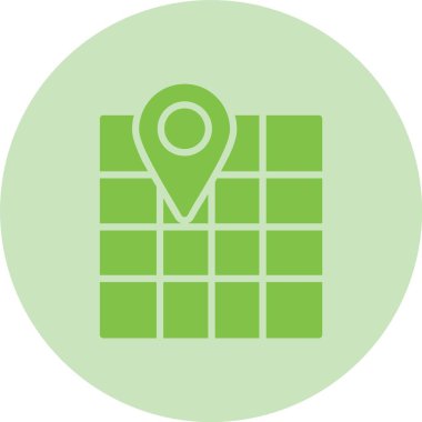 Konum Glyph Çember Gradyan Simgesi