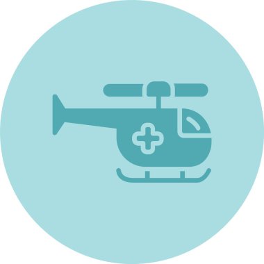 Helikopter Kabartma Çemberi Gradyan Simgesi