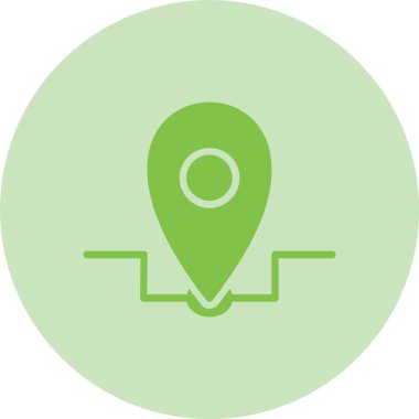 Konum Glyph Çember Gradyan Simgesi