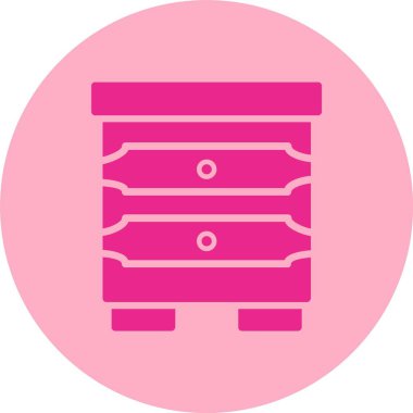 Gece Standı Kabartma Çemberi Gradyan Simgesi