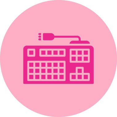 Klavye Kabartma Çemberi Gradyan Simgesi