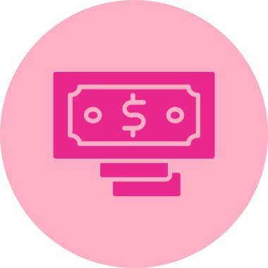 Para Kabartma Çemberi Gradyan Simgesi