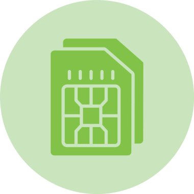 Sim Kart Kabartma Çemberi Gradyan Simgesi