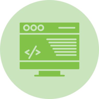 Kodlama Çemberi Gradyan Simgesi