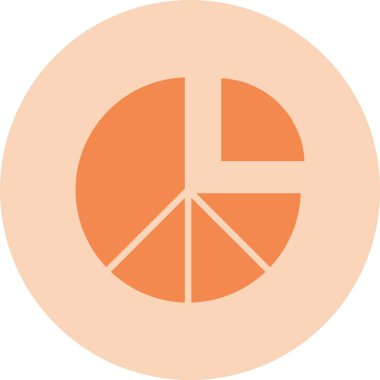 Pasta Grafiği Kabartma Çemberi Gradyan Simgesi