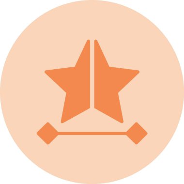 Yarı Glyph Çember Gradyan Simgesi