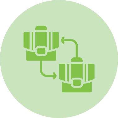 B2b Glyph Çember Gradyan Simgesi