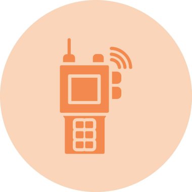 Telsiz Kabartma Çemberi Gradyan Simgesi