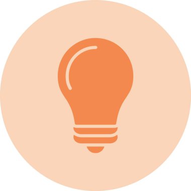 Ampul Kabartma Çemberi Gradyan Simgesi