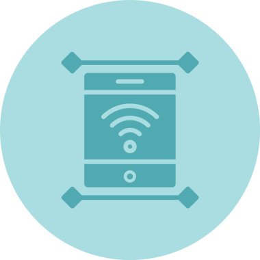 Tablet Kabartma Çemberi Gradyan Simgesi