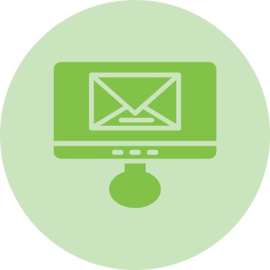 E- posta Kabartma Çemberi Gradyan Simgesi