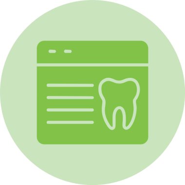 Diş Servisi Kabartma Çemberi Gradyan Simgesi