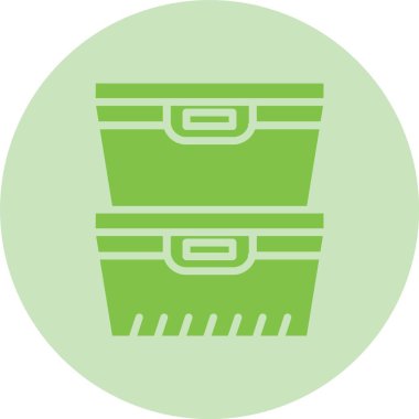 Gıda Konteynırı Kabartma Çemberi Gradyan Simgesi