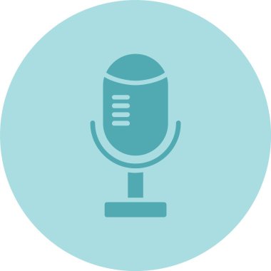 Podcast Kabartma Çemberi Gradyan Simgesi