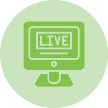 Canlı Chat Kabartma Çemberi Gradyan Simgesi