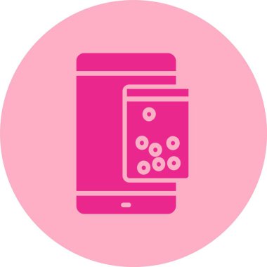 Akıllı Telefon Kabartma Çemberi Gradyan Simgesi