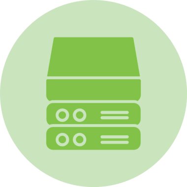 Sunucular Kabartma Çemberi Gradyan Simgesi