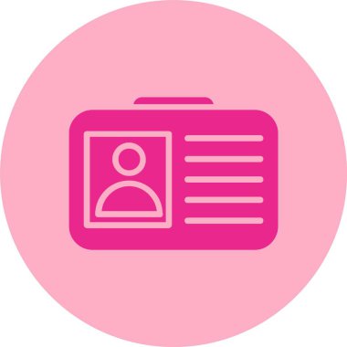 Kimlik Kartı Kabartma Çemberi Grafik Simgesi