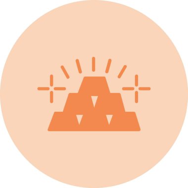 Altın Çubuklar Kabartma Çemberi Gradyan Simgesi